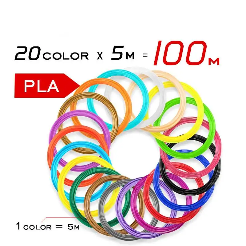 100m PLA SUNLU 3D Ручка SL-300A поддержка ABS/PLA/PCL нити 1,75 мм детские ручки для рисования Регулируемая температура волшебная ручка - Цвет: 100m PLA