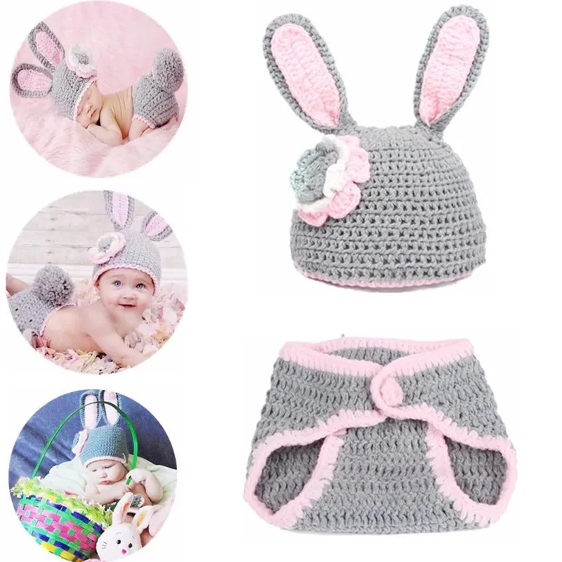 2 шт./компл. реквизит для фотосъемки новорожденных вязаный крючком теплый костюм