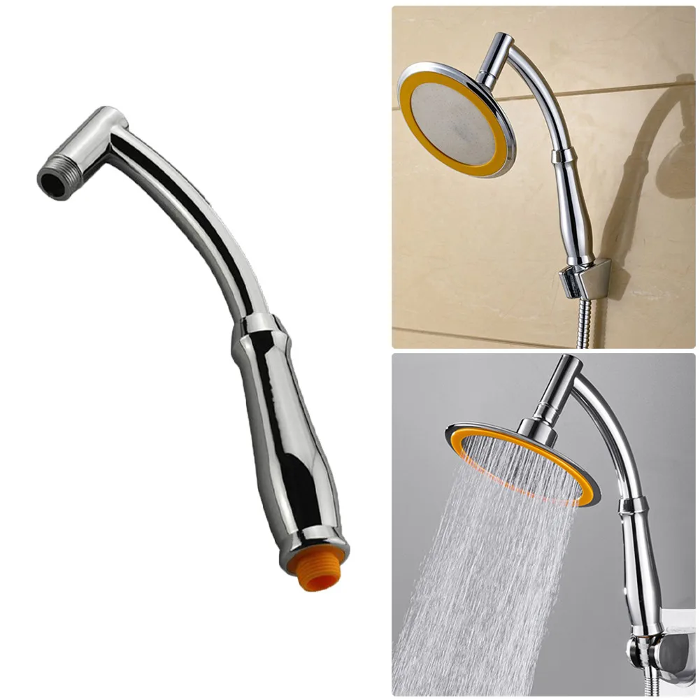 

Shower Head Extension Angled Shower Arm Extra Pipe Chrome Wall Mounted Pipe Dual-purpose Shower Hand Shower Nozzle Pole