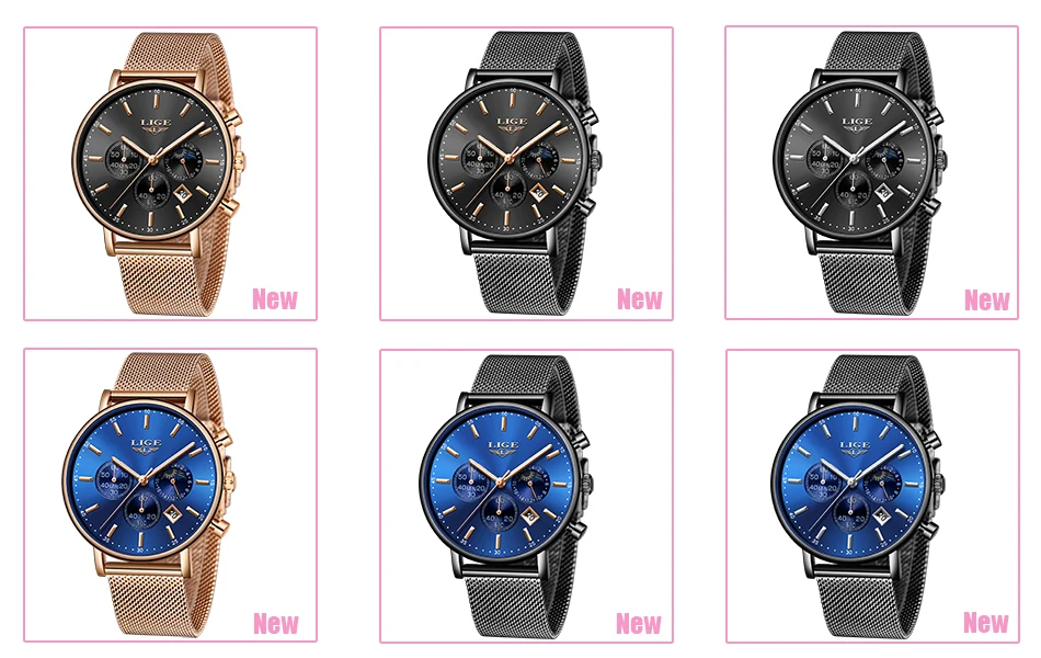 LIGE Роскошные Брендовые Часы Reloj Mujer подарок на день Святого Валентина женские деловые кварцевые Топ женские часы для девочек Relogio Feminino