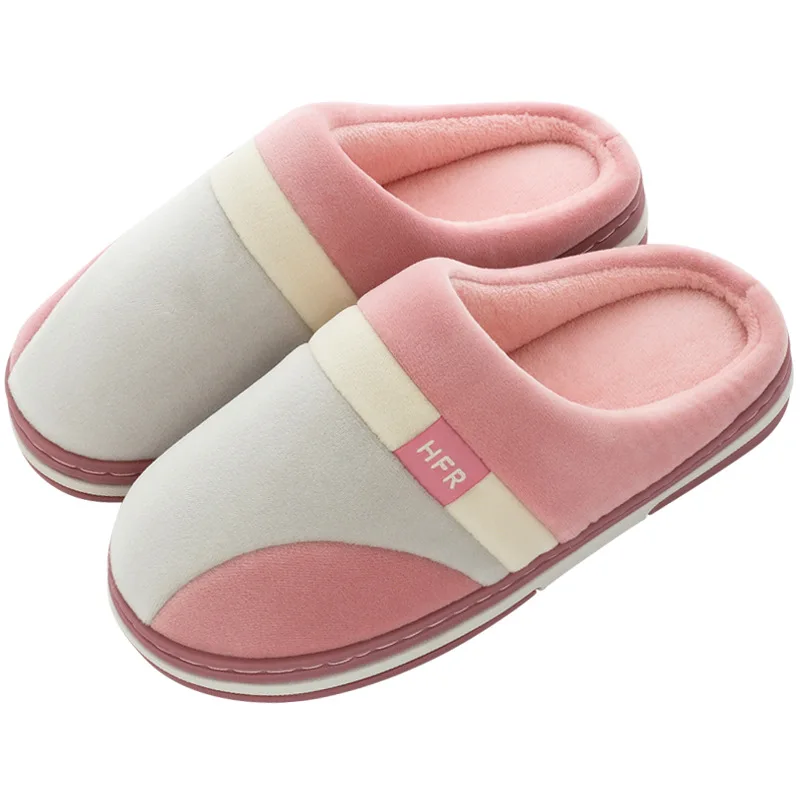The New Cotton Slippers Antiskid Indoor Outdoor Fall and Winter Soft Bottom Winter That Occupy Plush Female Thermal Couple Man