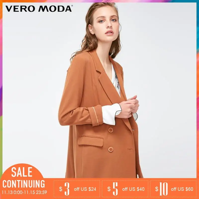 Vero Moda Новый замшевый пиджак на пуговицах с воротником лацканами женские костюмы