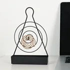 Спиральный Держатель для противомоскитной спирали, железная стойка для защиты от насекомых и благовоний, декоративная стойка для дома, скандинавский железный черный