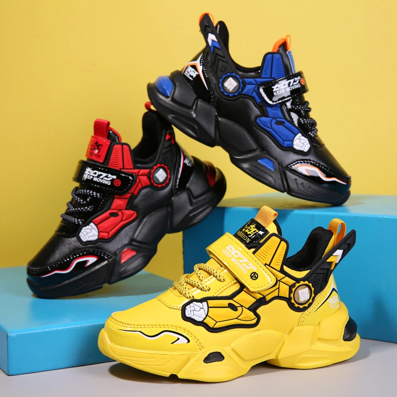

Autumn 2022 Children's Outdoor Casual Sneakers Winter Boys Leather Fashion Sport Shoes Kids Zapatillas Basketball Shoes For Boys