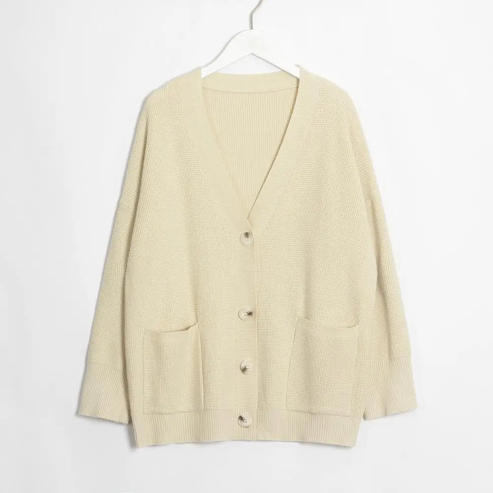 Wixra Женский вязаный кардиган свитер осень зима Повседневный v-образный вырез