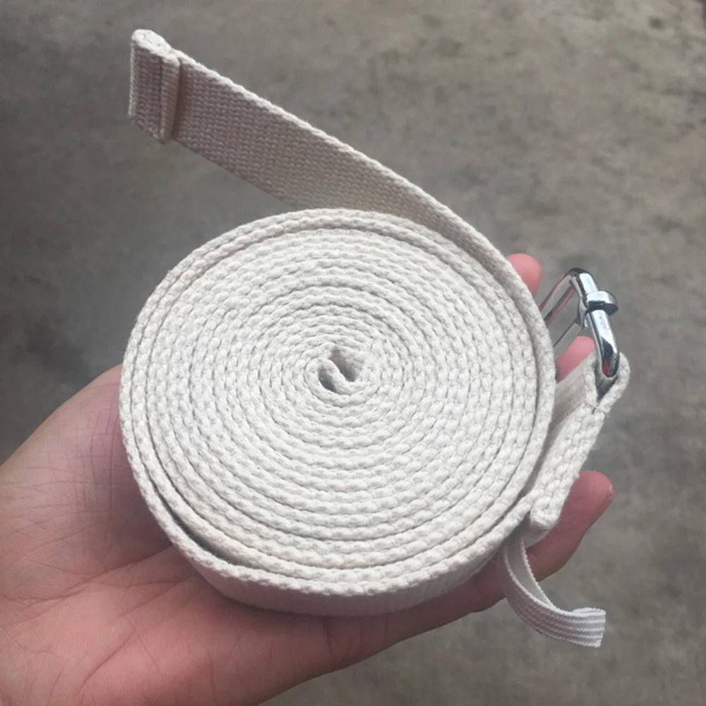 

Natural Cotton Thick Stretch Belt Shoulder Stretch Belt Chest Yoga Auxiliary Belt(White)