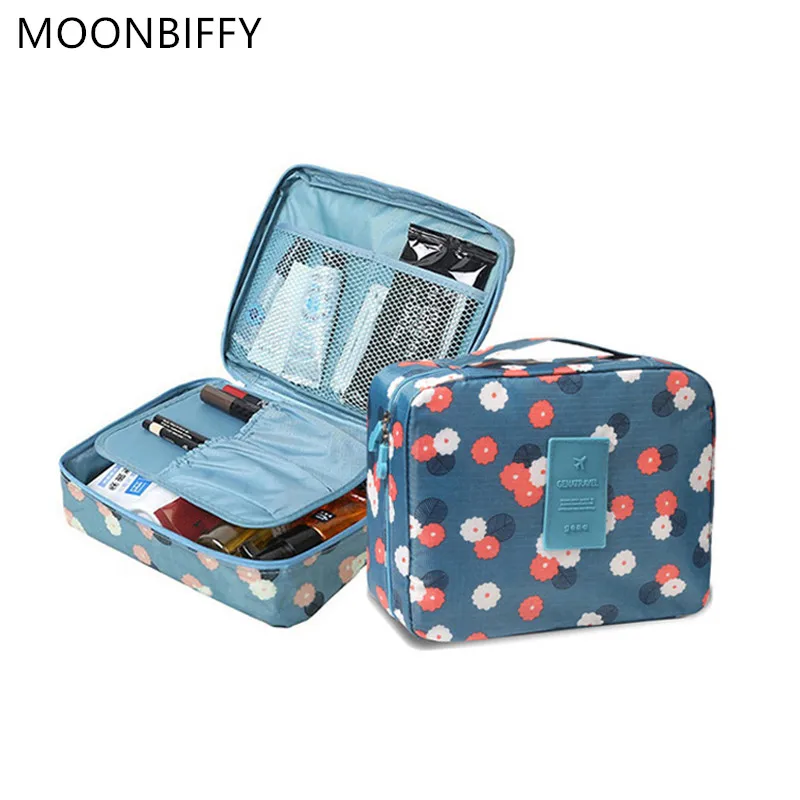 

Многофункциональная нейлоновая косметичка для мужчин и женщин, органайзер для косметики, Дорожный Чехол Для Хранения Туалетных Принадлежн...