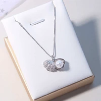bohemia women necklace clavicle choker necklace charm chain jewelry sweet pearl shell fan shaped necklace pendant