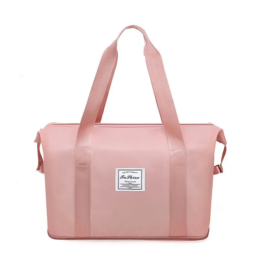 

Fashion Large Travel Bag Women Cabin Tote Bag Handbag Nylon Waterproof Shoulder Bag Women Weekend Gym Bag Female