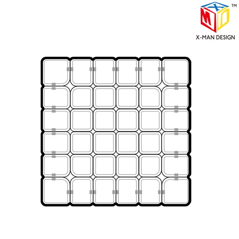 Qiyi X-MAN Shadow M 6x6x6 слоев Магнитный скоростной куб магический XMD Mofangge Magic пазл игрушки