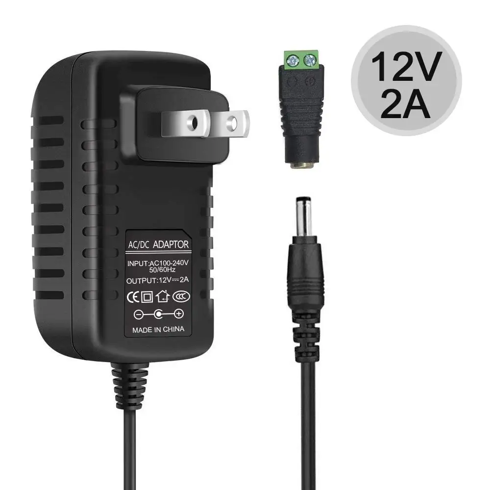 DC12V 2A Power Supply Adapter AC100-240V to Transformers Switching for 12V LED Strip Lights 2.1mm X 5.5mm | Безопасность и защита