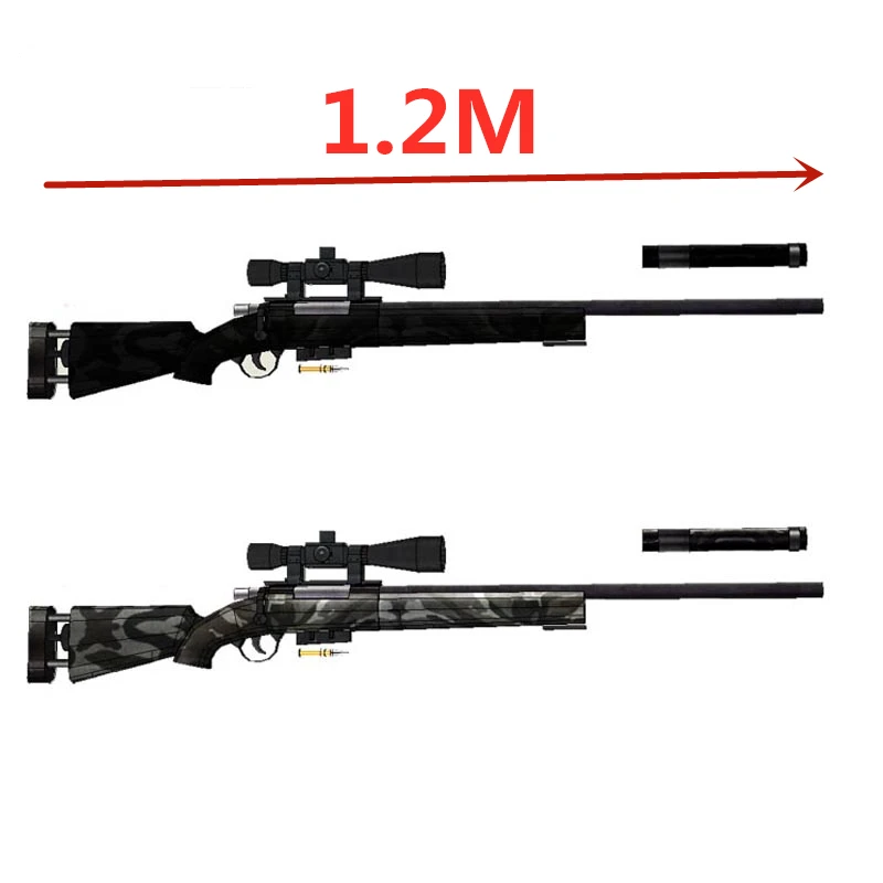 

120cm M24 Sniper Rifle 1:1 3D Paper Model Weapon DIY Papercraft Toy For Cosplay Ornament Military model Equipment collection