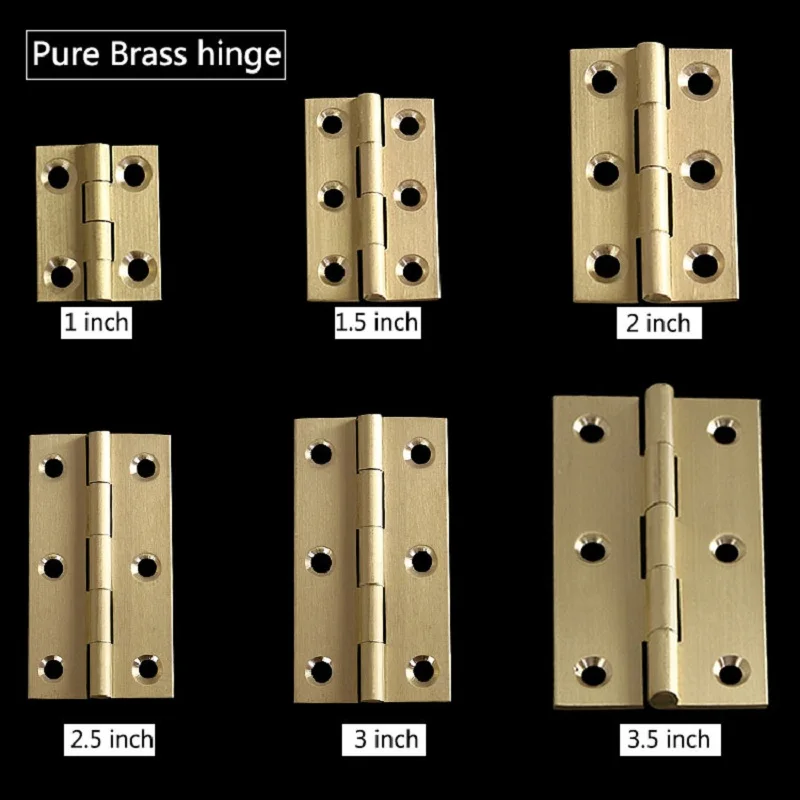 

10PCS Jewelry wood boxes Furniture Hardware decor Brass Mini Hinges small kitchen furniture Cabinet accessories hinge