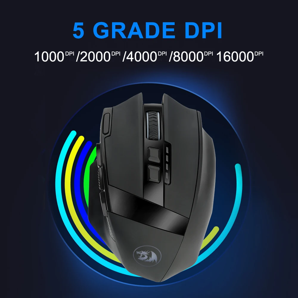Беспроводная игровая мышь Redragon Sniper Pro RGB USB 2 4 ГГц 16400 DPI программируемая оптика