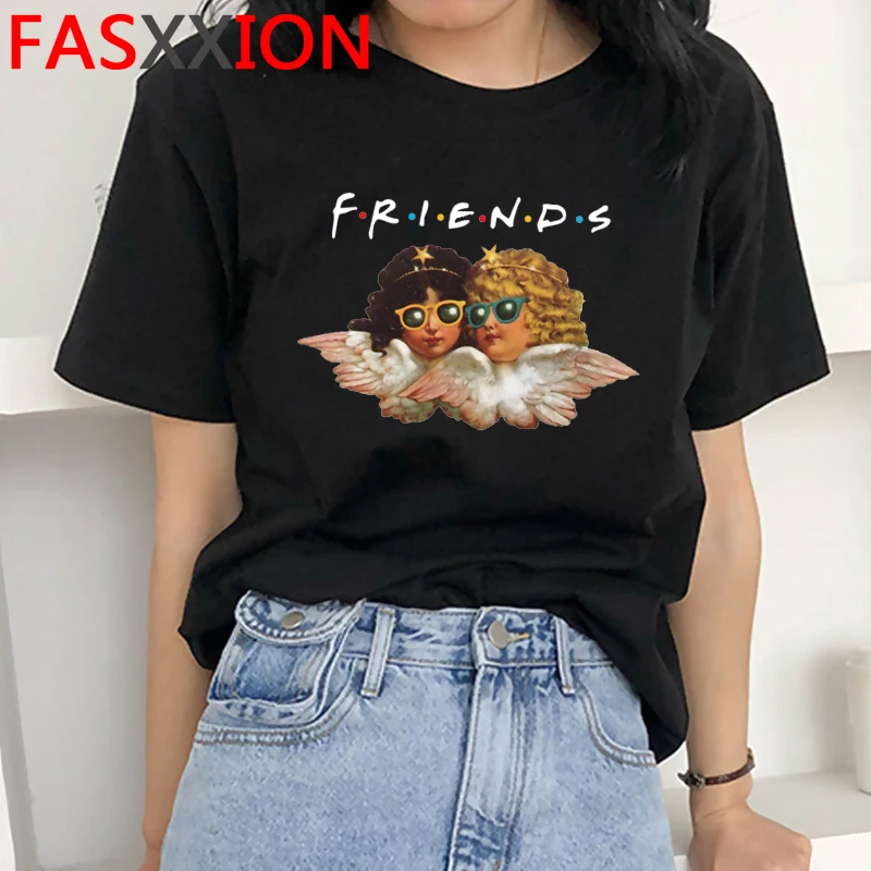 

Harajuku Angels Funny Cartoon T Shirt Women Ullzang Aesthetic Anime T-shirt 90s Vintage Summer Tshirt Graphic Top Tees Female
