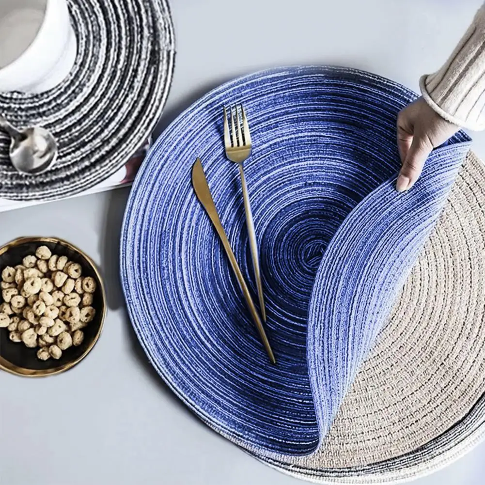 

Table Insulation Pad Woven Anti Slip Round Cotton Yarn Table Insulation Pad for Home