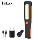 COB светодиодный рабочий свет cob прожектор 2000 мАч перезаряжаемые светодиодные лампы Портативный магнитный крюк для светильника водонепроницаемый блики фонарик