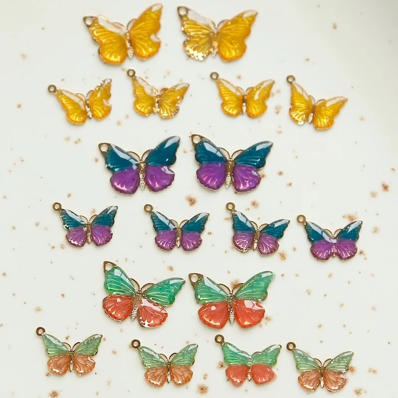 

Retro national butterfly pendant Japanese drop glue handmade jewelry earrings accessories hairpin Niang handmade material
