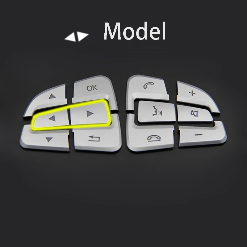 

Стайлинг автомобиля, накладки на кнопки на руль, наклейки для Mercedes Benz GLC X253 C Class W205 CLA GLA A Class