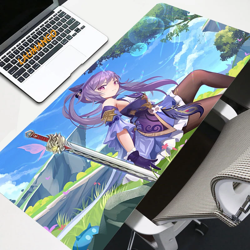 

Genshin Impact Speed Locking Edge Large Natural Rubber Mouse Pad Waterproof Gamer Desk Mousepad Keyboard Mat for Dota LOL CSGO