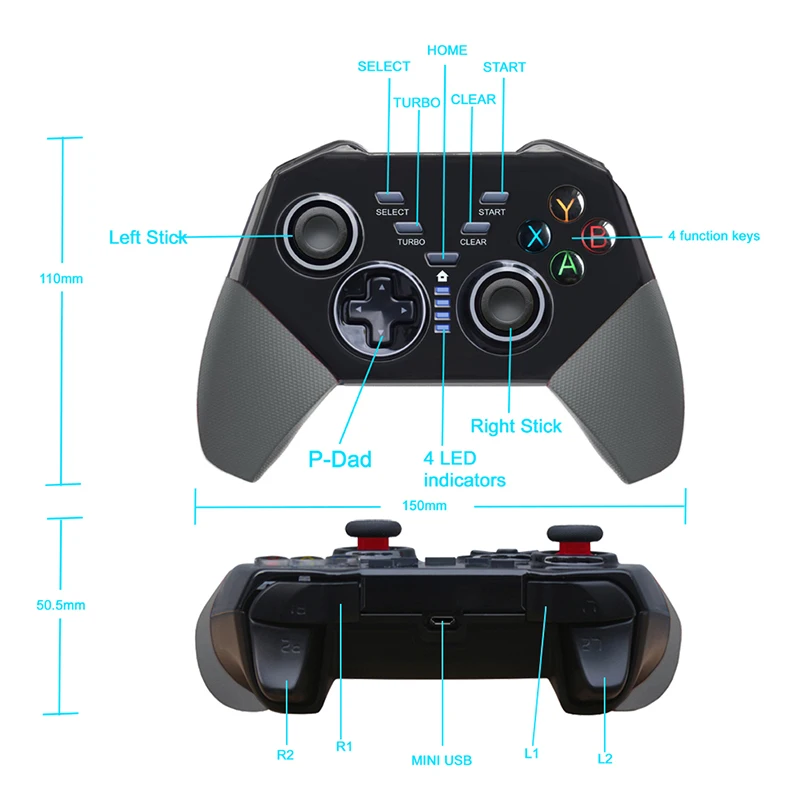 FIFKENA беспроводной Bluetooth геймпад контроллер универсальная умная игра Android