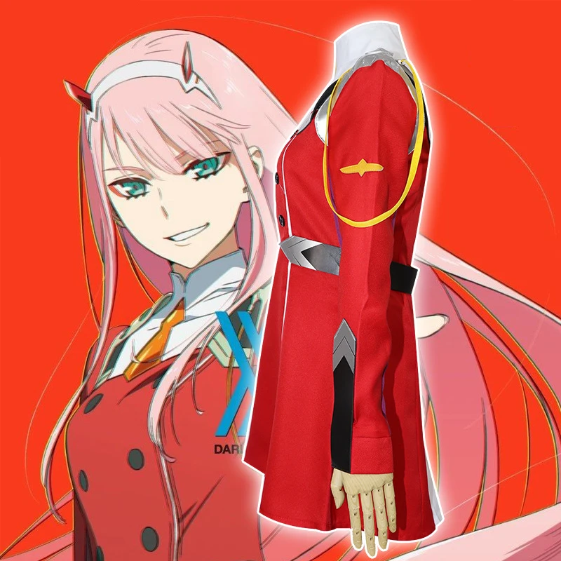 Костюм для косплея 02 Zero Two DARLING in the FRANXX женский костюм DFXX полный комплект платье