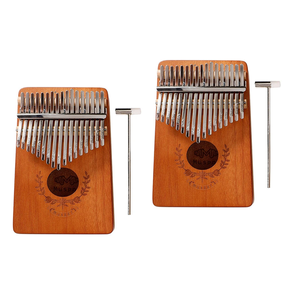 

2pcs 17 Key Kalimba Thumb Piano Toy Mahogany Mbira Keyboard For Beginners