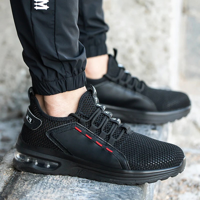 

High Quality Work Safety Shoes Fashion Work Sneakers Men Shoes Steel Toe Shoes Puncture-Proof Work Shoes Men Security Boots 2021