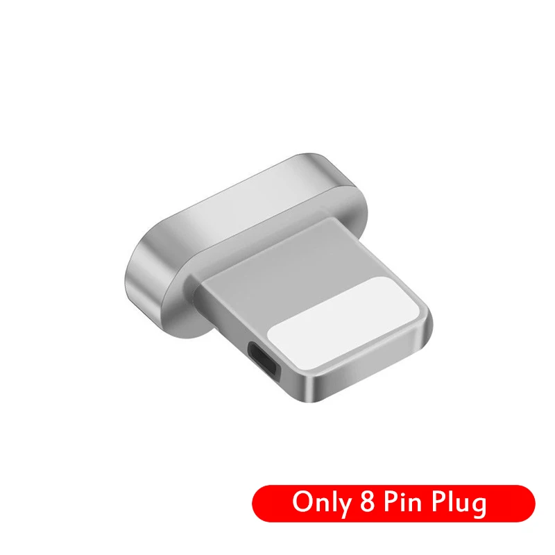 Магнитный кабель USB кабель с нейлоновой оплеткой Магнит Micro USB кабель с светильник для быстрой зарядки передачи и синхронизации данных Зарядное устройство кабель для передачи данных для Iphone samsung Android - Цвет: Only 8 Pin Plug