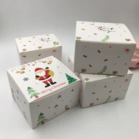 50pcs white cardboard candy dragee gift boxes packaging paper wrapping gift box christmas mariage chocolate box