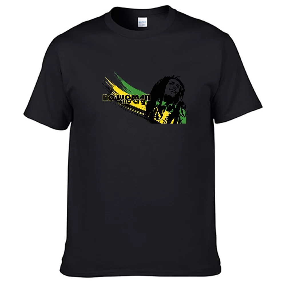 

Bob Marley T shirt Men's Short-sleeved Summer Casual 100% cotton T-shirt weeper band Jamaican singer Popular Rapper Top N019