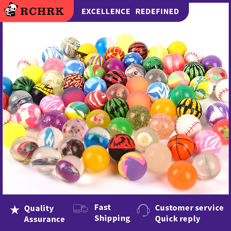 Four styles 30mm Children Toy Mixed Bouncing Balls Rubber Outdoor Bath Toys Child Sports Games Elastic Juggling Jumping | Игрушки и