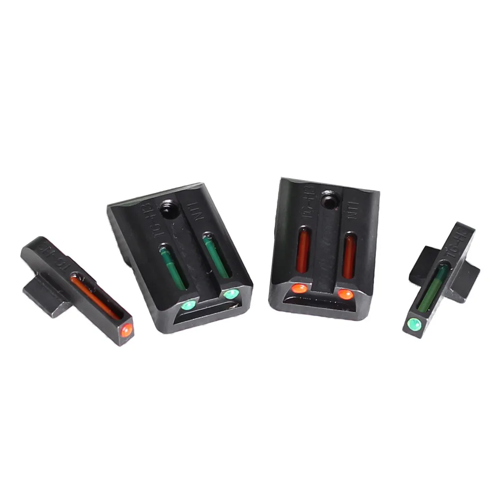 

Tactical Fiber Optic Front Rear Sight Set Red Green Sight Colt 1911 CUT .270/.450 Gun Hunting Accessories