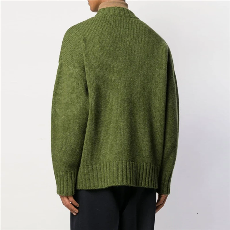 CHICEVER вязаный свитер с принтом для женщин круглый вырез длинный рукав свободный