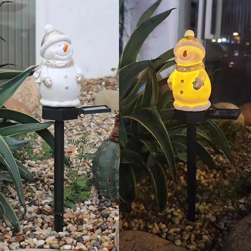 

Solar Plug Light Outdoor Snowman Solar Light For Christmas Garden Path Courtyard Landscape Plug Lighting Christmas Decoration