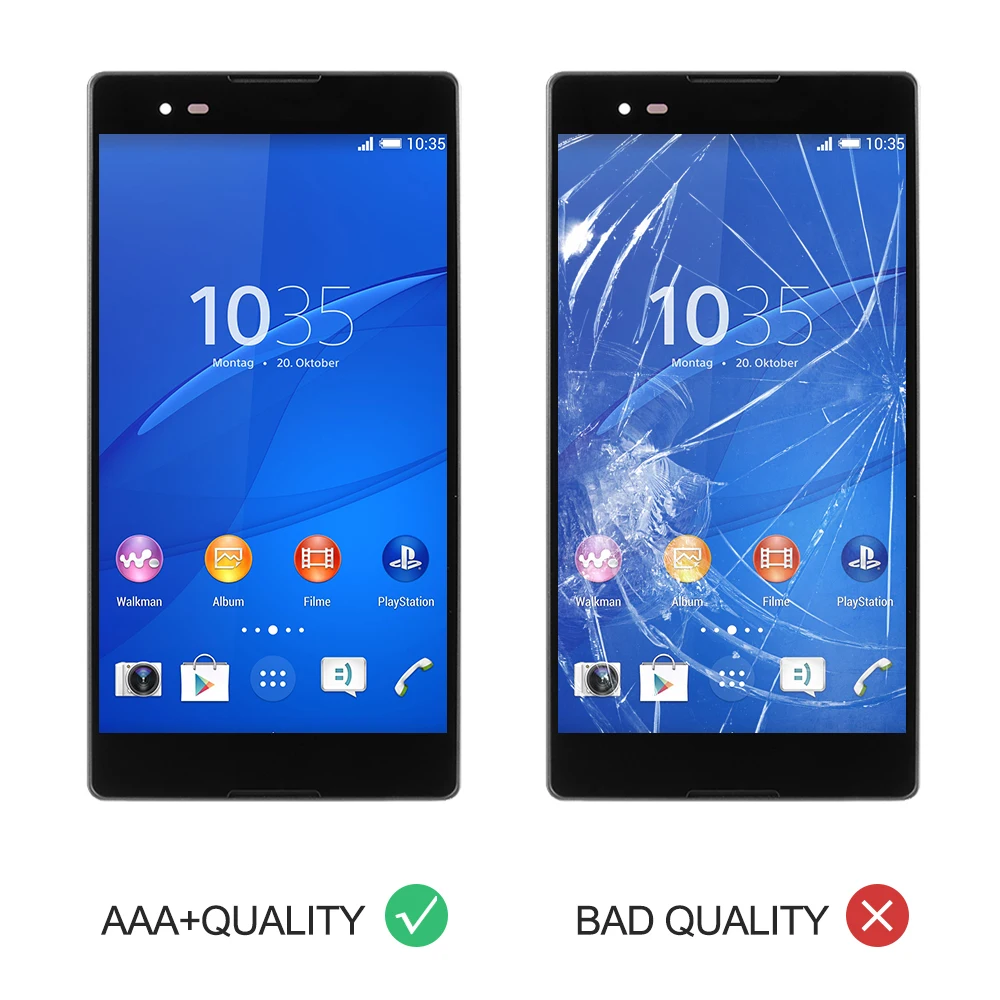 5 2 &quotОригинальный ЖК-дисплей Z3 для SONY Xperia сенсорный экран с рамкой Dual D6633 D6603 |