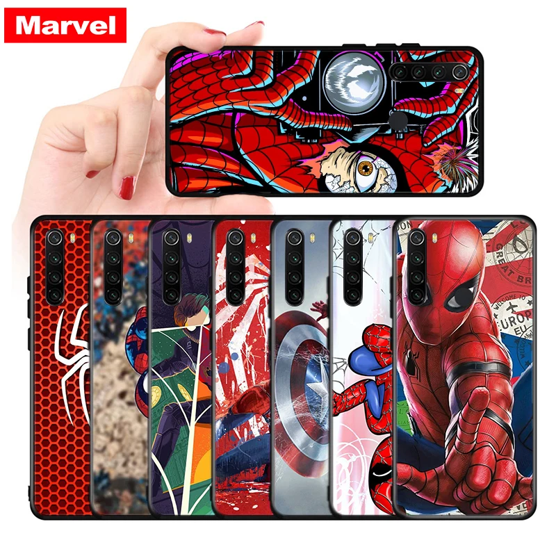 

Marvel Avengers Super Hero Spider Man For Xiaomi Redmi Note 10S 10 9 9S 8T 8 7 6 5 Pro 5A 4X 4 Pro Max 4G 5G Soft Phone Case