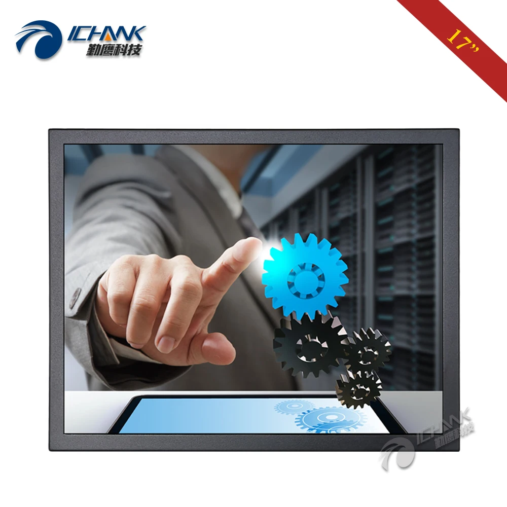 ZB170TC-V59/1" дюймовый 1280x1024 4:3 стальной корпус настенный HDMI VGA USB Сопротивление сенсорный ПК-монитор ЖК-дисплей Стандартный экран