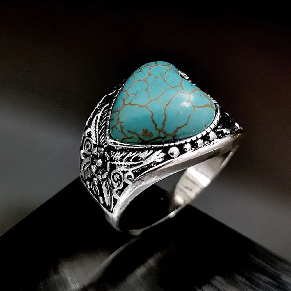 Творческий вырезка цветок листья кольцо ретро покрытием тайский серебряный в