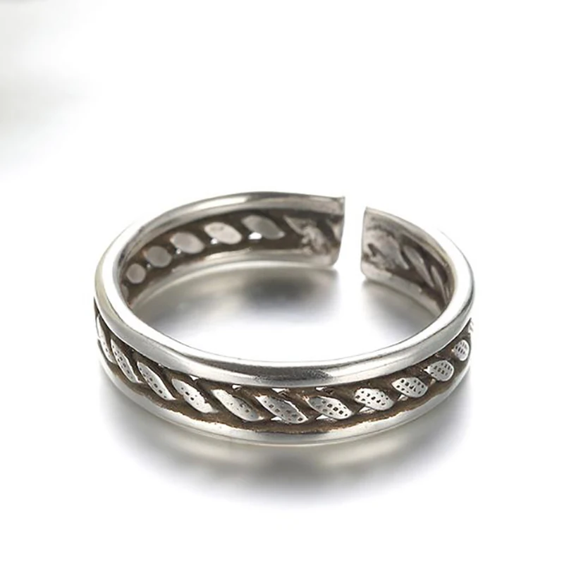 Настоящее тайское 925 пробы Серебряное изменяемое тонкое кольцо для женщин и