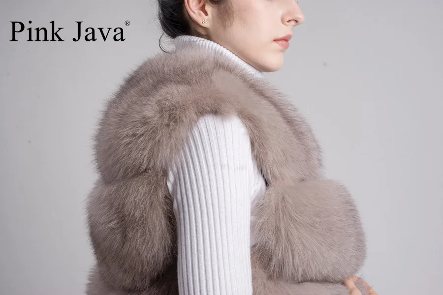 Короткая шуба из натурального Лисьего меха QC8006 Новое поступление Полный Пелт настоящий жилет из лисьего меха женский жилет мех высокого качества модная модель
