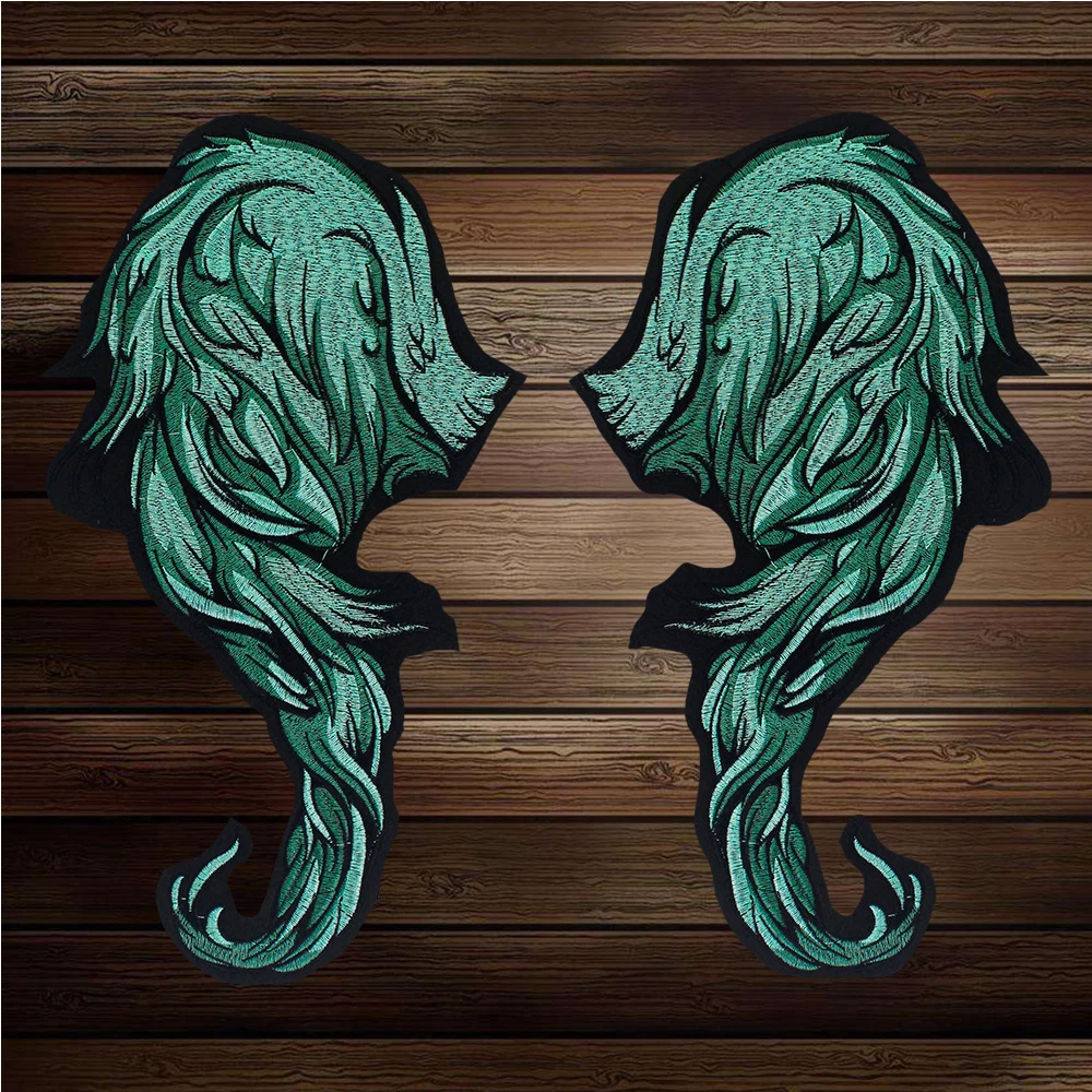 Вышитые большие крыла вышитые патчи для одежды Аппликации железа на