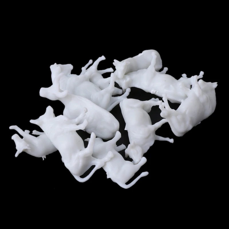 10PCS Cow Models New 10pcs 1:87 Diy HO Scale White Model Train Layout Building Toys Whosale&ampDropship | Бытовая техника