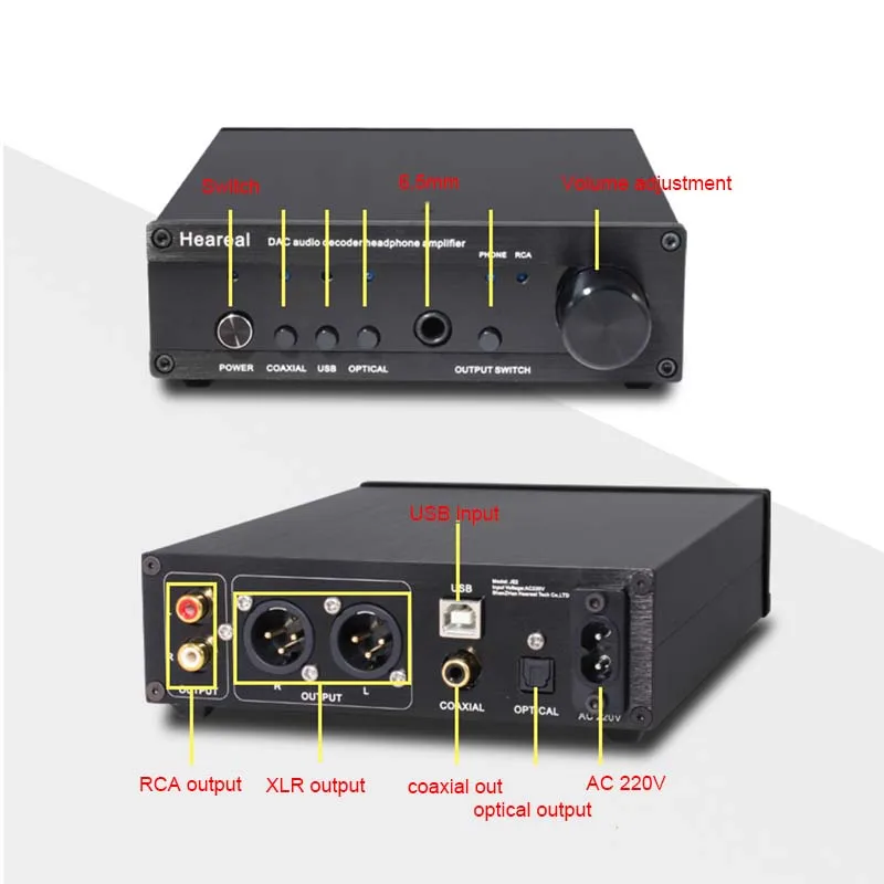 USB волоконный коаксиальный аудио декодер ES9018 Fever DAC декодирования amp DSD полный баланс декодирования переключатель 32bit 384K