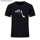 Летняя забавная футболка, Повседневная футболка, Мужская футболка из чистого хлопка, футболка с принтом эволюции и дайвинга, Подарочная футболка, одежда унисекс