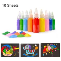 102426 sheet diy color sand painting cards drawing art craft kid education toy learning education sand painting crafts kids
