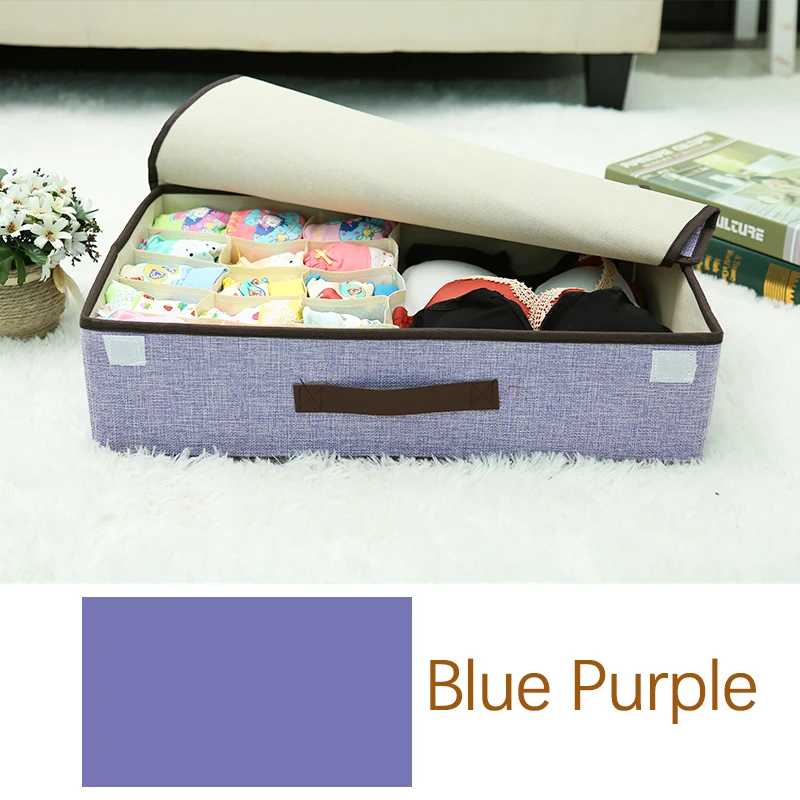 4 цвета складная коробка для хранения нижнего белья хлопковые и Льняные носки