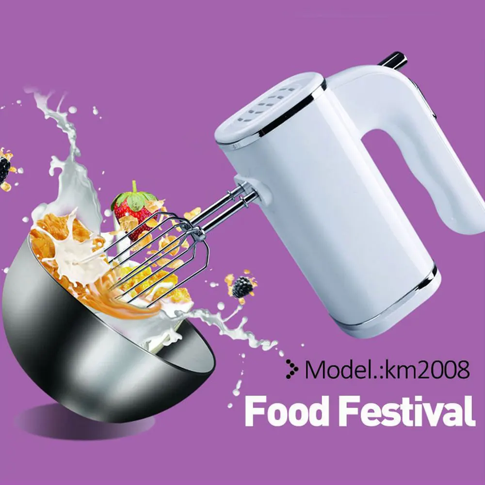 5 скоростей Электрический ручной миксер 200 Вт Мощный кухонный для теста торта яиц