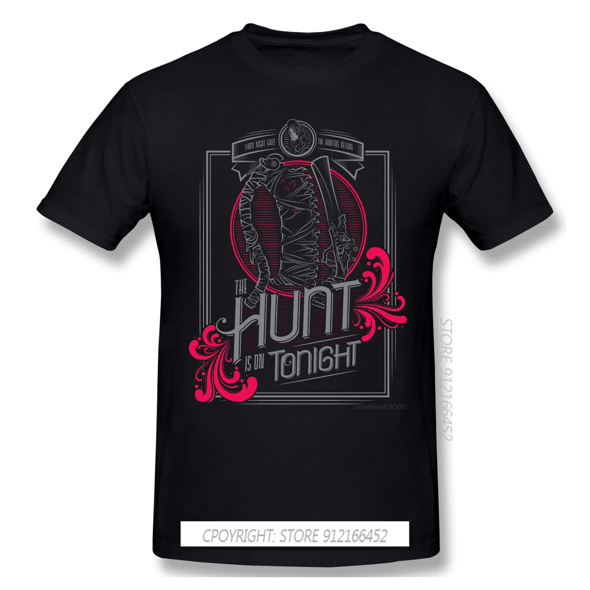 The Hunt T Shirt Men's Men White Bloodborne ARPG Games Printing Tshirt Summer Large TShirts Cotton Tops
