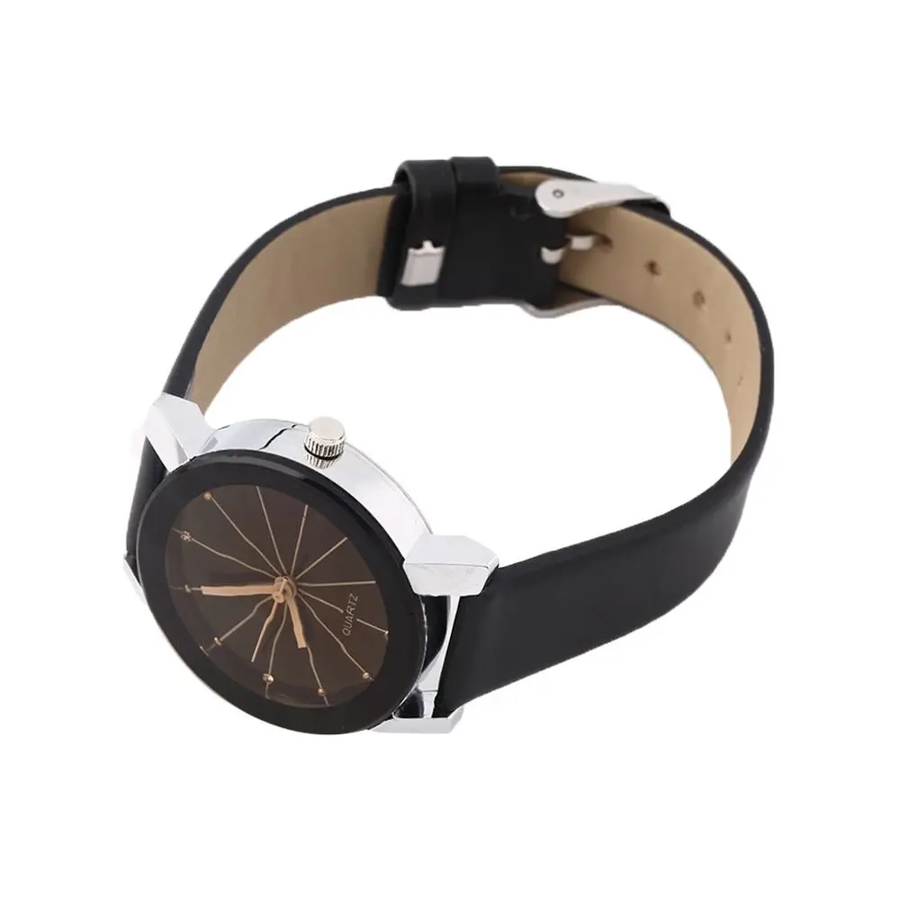 

Fashionable Wrist Watch Man Women Lovers Couple Luxury Quartz Movement Needle Time Wrist Watches PU Leather Band Valentine Gifts